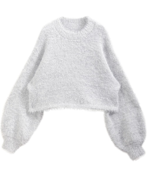 nouvellemoi（ヌーベルモイ）の「ボリュームスリーブラメニット（ニット/セーター・レディース・ベージュ/ライトグレー/アイボリー/ブラック・M）」の18枚目の写真