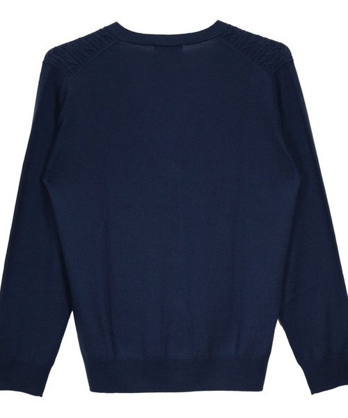 TOKYO SHIRTS（トウキョウシャツ）の「セットインケーブル ニットカーディガン（カーディガン/ボレロ・メンズ・グレイッシュベージュ/ネイビー・M/L/LL）」の6枚目の写真