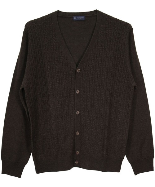 TOKYO SHIRTS（トウキョウシャツ）の「セットインケーブル ニットカーディガン（カーディガン/ボレロ・メンズ・グレイッシュベージュ/ネイビー・M/L/LL）」の12枚目の写真