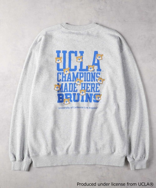 UCLA（ユーシーエルエー）の「【UCLA×NUTMEG】プリントクルーネック（スウェット・メンズ・グレー/ブラック・M/XL/L）」の4枚目の写真