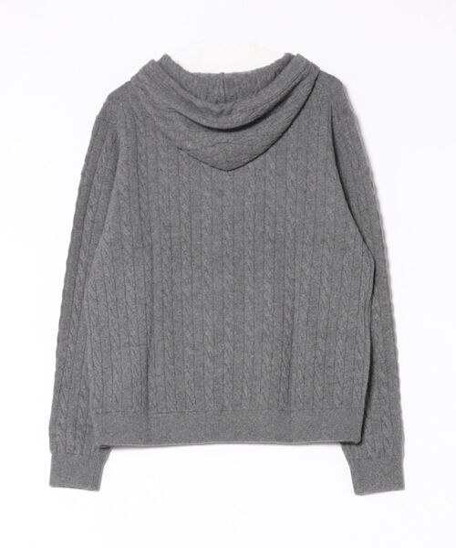 セール】MENS AURORAカシミヤケーブル ニットプルオーバーフーディー