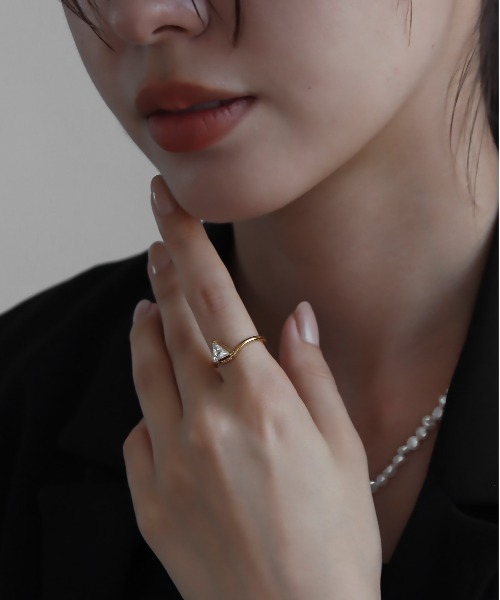 abaskdesign(アバスクデザイン)の「金属アレルギー対応 選べるデザイン 一粒 キュービックジルコニア(リング・レディース・B/A/C・12号/14号/16号)」の5枚目の写真