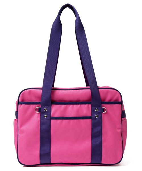 WEGO（ウィゴー）の「WEGO/カラフルスクールバッグ（トートバッグ・レディース・グリーン/ホワイト/ネイビー/ワイン/サックスブルー/ピンク系その他/シルバー・FREE）」の5枚目の写真