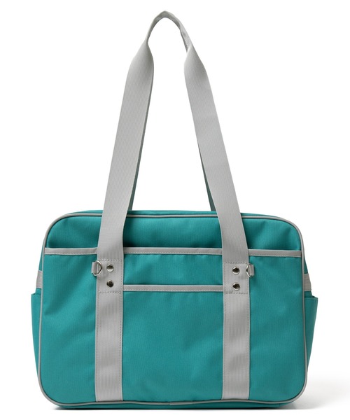 WEGO（ウィゴー）の「WEGO/カラフルスクールバッグ（トートバッグ・レディース・グリーン/ホワイト/ネイビー/ワイン/サックスブルー/ピンク系その他/シルバー・FREE）」の3枚目の写真