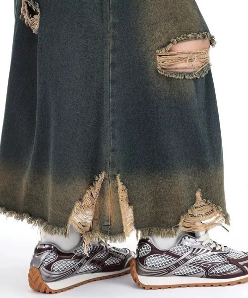 SHEENA(シーナ)の「ダメージ加工ヴィンテージデニムスカート(デニムスカート・レディース・ダークブルー・S/M/L)」の11枚目の写真