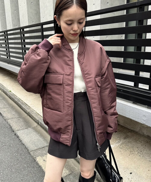 mystic（ミスティック）の「2WAY MA-1（MA-1・レディース・レッド系その他/ネイビー・FREE）」の12枚目の写真