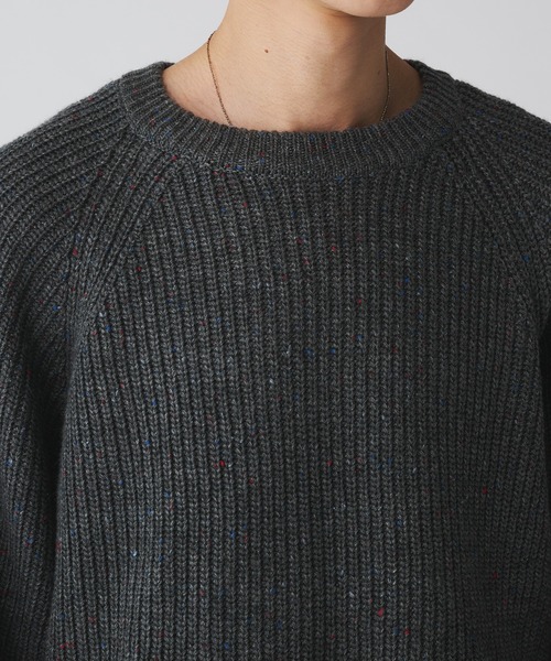 Adoon plain(アドーンプレーン)の「COLOR NEP KNIT PULLOVER / カラーネップニットプルオーバー(ニット/セーター・メンズ・ブラウン/グレー/ネイビー・LARGE/MEDIUM)」の10枚目の写真