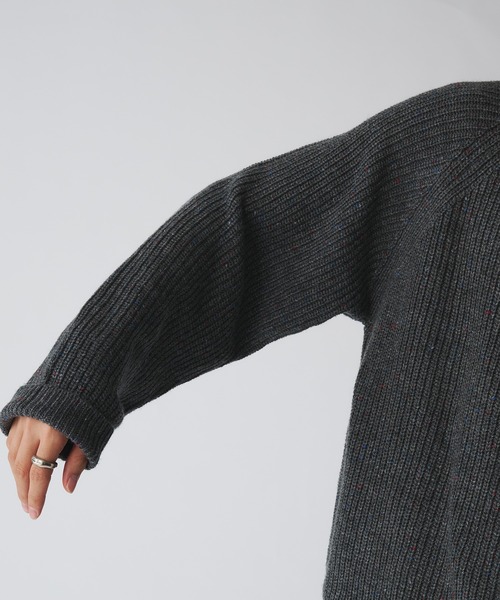 Adoon plain(アドーンプレーン)の「COLOR NEP KNIT PULLOVER / カラーネップニットプルオーバー(ニット/セーター・メンズ・ブラウン/グレー/ネイビー・LARGE/MEDIUM)」の13枚目の写真