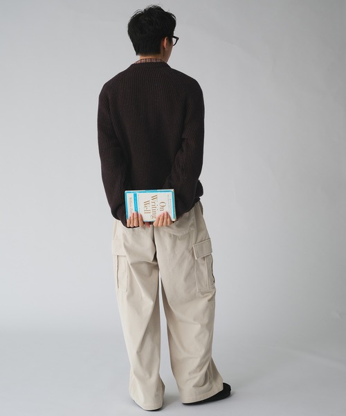 Adoon plain(アドーンプレーン)の「COLOR NEP KNIT PULLOVER / カラーネップニットプルオーバー(ニット/セーター・メンズ・ブラウン/グレー/ネイビー・LARGE/MEDIUM)」の20枚目の写真