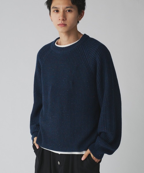 naptime ニットプルオーバー　ネイビー 畦編み深みVネックニットプルオーバーsdpxyf3292 ネイビー – [公式