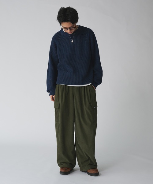 Adoon plain(アドーンプレーン)の「COLOR NEP KNIT PULLOVER / カラーネップニットプルオーバー(ニット/セーター・メンズ・ブラウン/グレー/ネイビー・LARGE/MEDIUM)」の15枚目の写真
