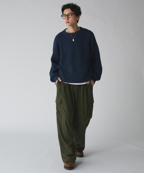 Adoon plain(アドーンプレーン)の「COLOR NEP KNIT PULLOVER / カラーネップニットプルオーバー(ニット/セーター・メンズ・ブラウン/グレー/ネイビー・LARGE/MEDIUM)」の16枚目の写真