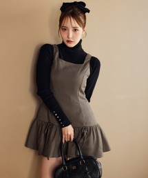 one after another NICE CLAUP | リボン取り外し可能/ミニジャンパースカート(ジャンパースカート)