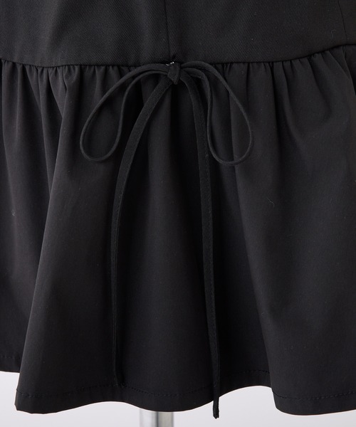 one after another NICE CLAUP（ワンアフターアナザーナイスクラップ）の「リボン取り外し可能/ミニジャンパースカート（ジャンパースカート・レディース・ブラック/ブラウン系その他/杢グレー・SMALL/MEDIUM）」の15枚目の写真