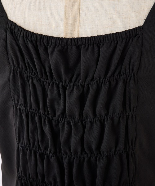 one after another NICE CLAUP（ワンアフターアナザーナイスクラップ）の「リボン取り外し可能/ミニジャンパースカート（ジャンパースカート・レディース・ブラック/ブラウン系その他/杢グレー・SMALL/MEDIUM）」の16枚目の写真