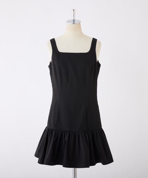 one after another NICE CLAUP（ワンアフターアナザーナイスクラップ）の「リボン取り外し可能/ミニジャンパースカート（ジャンパースカート・レディース・ブラック/ブラウン系その他/杢グレー・SMALL/MEDIUM）」の9枚目の写真