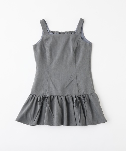 one after another NICE CLAUP（ワンアフターアナザーナイスクラップ）の「リボン取り外し可能/ミニジャンパースカート（ジャンパースカート・レディース・ブラック/ブラウン系その他/杢グレー・SMALL/MEDIUM）」の19枚目の写真