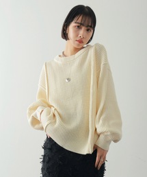 ワッフル編み」に該当するレディースのニット/セーター