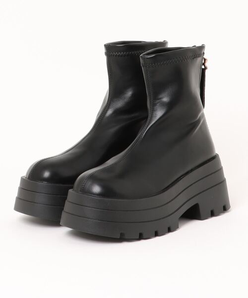 STYLEBLOCK（スタイルブロック）の「ボリュームソールショートブーツ（ブーツ・レディース・ベージュ/ブラック/カーキ・39/40/38/35/36/37）」の4枚目の写真