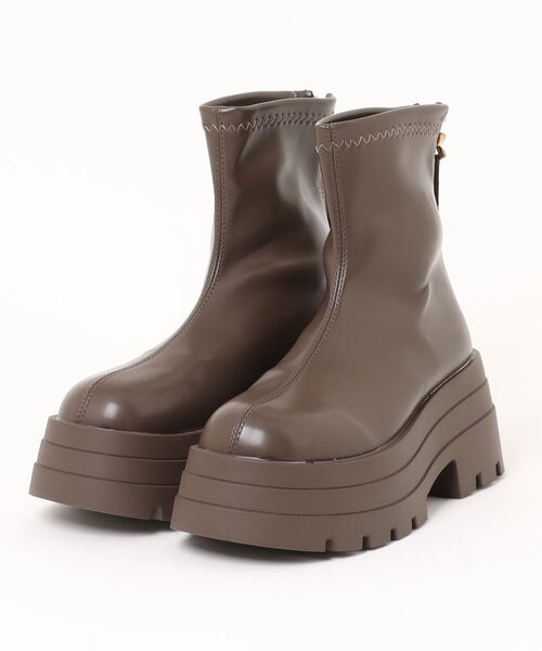 STYLEBLOCK（スタイルブロック）の「ボリュームソールショートブーツ（ブーツ・レディース・ベージュ/ブラック/カーキ・39/40/38/35/36/37）」の6枚目の写真