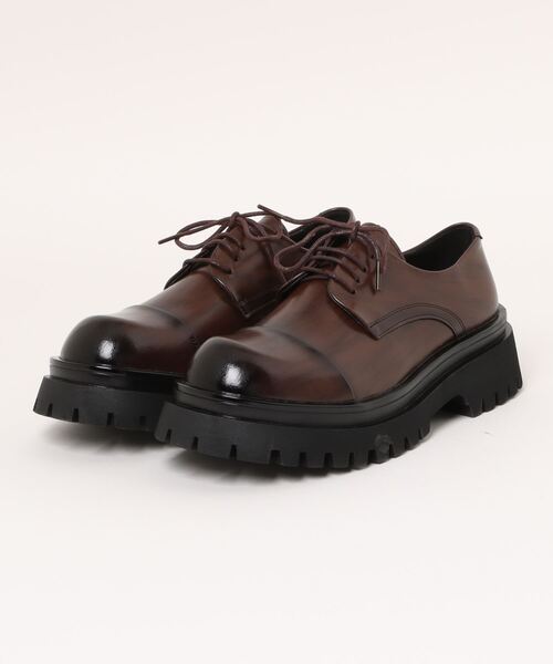 shoes365(シューズスリーシックスファイヴ)の「【shoes365】メンズ PUレザーハイソールストレートチップシューズ(ドレスシューズ・メンズ・ブラウン/ブラック・24.5cm/25.0cm/25.5cm/26.0cm/26.5cm/27.0cm)」の17枚目の写真