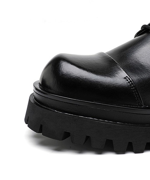 shoes365(シューズスリーシックスファイヴ)の「【shoes365】メンズ PUレザーハイソールストレートチップシューズ(ドレスシューズ・メンズ・ブラウン/ブラック・24.5cm/25.0cm/25.5cm/26.0cm/26.5cm/27.0cm)」の14枚目の写真