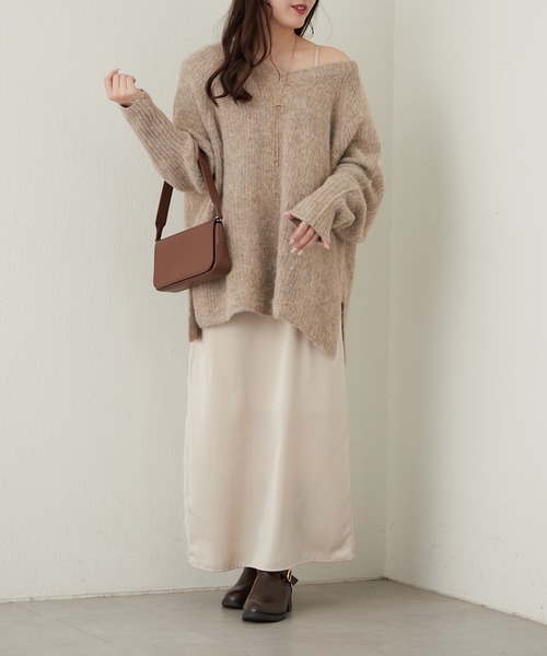 continuer de NICE CLAUP（コンティニューデナイスクラップ）の「モヘアタッチ後リボンニット（ニット/セーター・レディース・グリーン系その他/ベージュ系その他/グレー系その他2・FREE）」の15枚目の写真