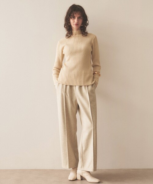 【セール】【セットアップ／ストレッチ】ジャージピンタックワイドパンツ（その他パンツ）｜cloenc（クロエンス）