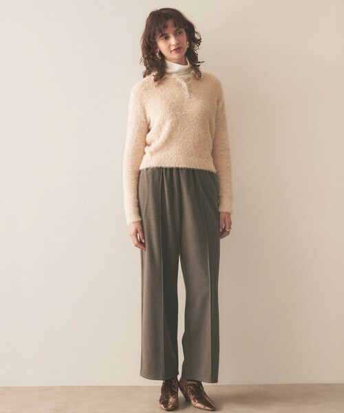 【セール】【セットアップ／ストレッチ】ジャージピンタックワイドパンツ（その他パンツ）｜cloenc（クロエンス）