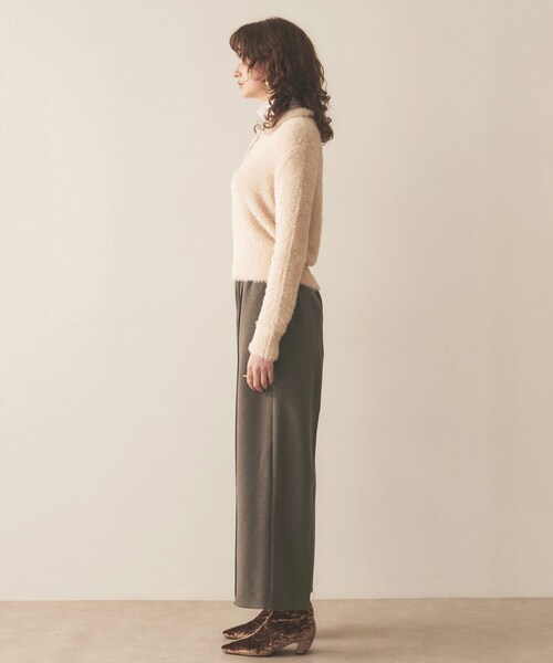 【セール】【セットアップ／ストレッチ】ジャージピンタックワイドパンツ（その他パンツ）｜cloenc（クロエンス）