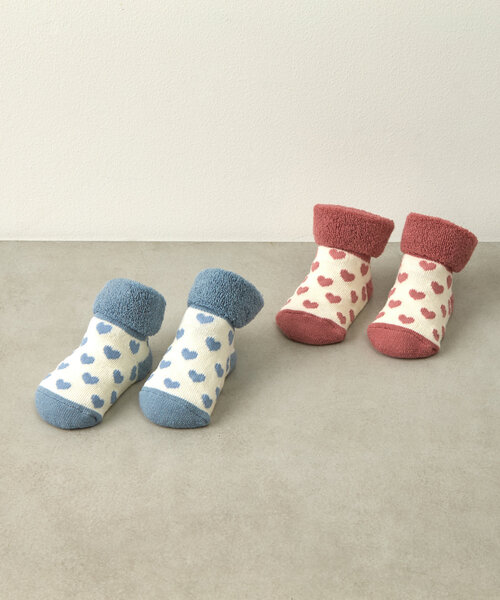 ベアハート　ロンパース・靴下セット Healthknit メンズ 靴下 ソックス 3足セット ロング 厚手 ライン