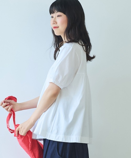 △シルケット天竺 frill collar プルオーバー（Tシャツ