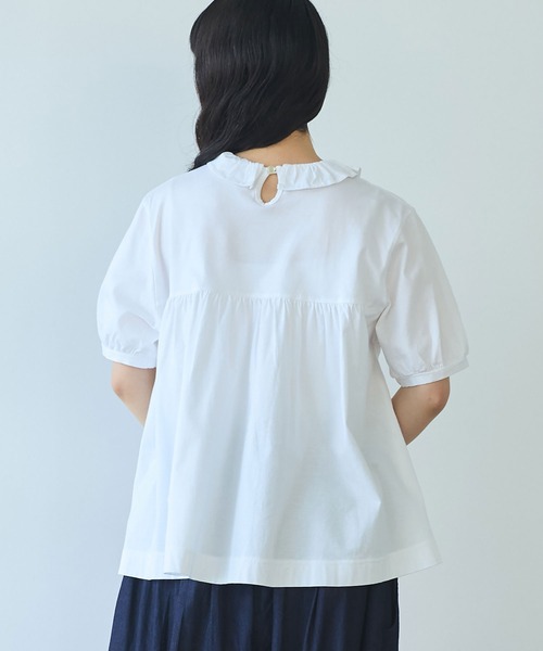 tシャツ シルケット天竺 mini frill 半袖プルオーバー レディース AMBIDEX Store △〇 60/2 シルケット天竺 mini frill 半袖プル