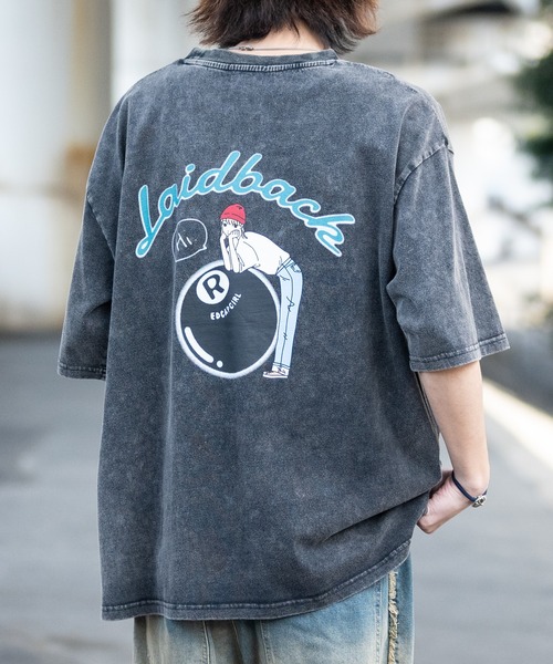 Red Cap Girl(レッドキャプガール)の「RED CAP GIRL/レッドキャップガール20/-天竺 RCGスノーウォッシュ加工Tシャツ(Tシャツ/カットソー・メンズ・ブラック/ブラック系その他2/ブラック系その他/ブラック系その他3・M/L)」の4枚目の写真