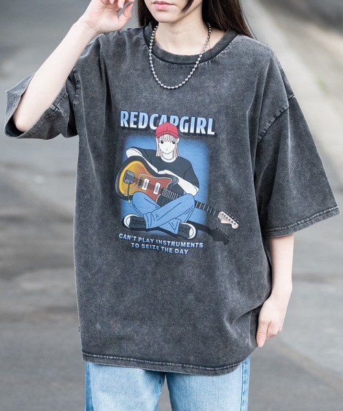 Red Cap Girl(レッドキャプガール)の「RED CAP GIRL/レッドキャップガール20/-天竺 RCGスノーウォッシュ加工Tシャツ(Tシャツ/カットソー・メンズ・ブラック/ブラック系その他2/ブラック系その他/ブラック系その他3・M/L)」の2枚目の写真