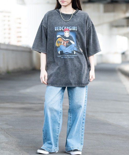 Red Cap Girl(レッドキャプガール)の「RED CAP GIRL/レッドキャップガール20/-天竺 RCGスノーウォッシュ加工Tシャツ(Tシャツ/カットソー・メンズ・ブラック/ブラック系その他2/ブラック系その他/ブラック系その他3・M/L)」の14枚目の写真