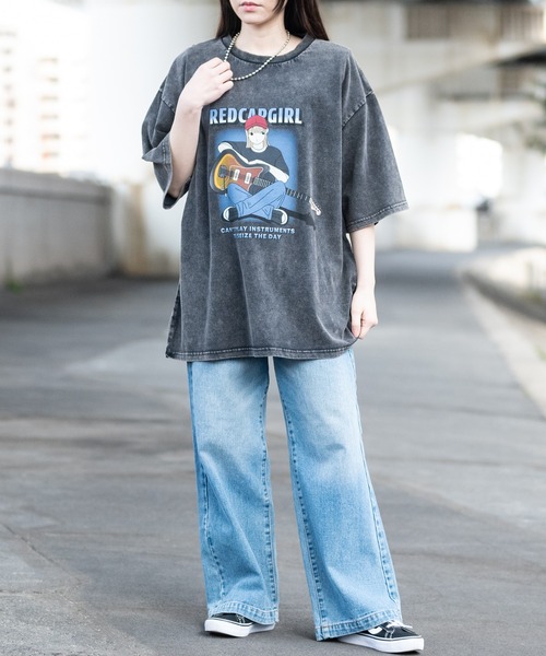 Red Cap Girl(レッドキャプガール)の「RED CAP GIRL/レッドキャップガール20/-天竺 RCGスノーウォッシュ加工Tシャツ(Tシャツ/カットソー・メンズ・ブラック/ブラック系その他2/ブラック系その他/ブラック系その他3・M/L)」の15枚目の写真