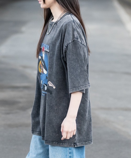 Red Cap Girl(レッドキャプガール)の「RED CAP GIRL/レッドキャップガール20/-天竺 RCGスノーウォッシュ加工Tシャツ(Tシャツ/カットソー・メンズ・ブラック/ブラック系その他2/ブラック系その他/ブラック系その他3・M/L)」の11枚目の写真