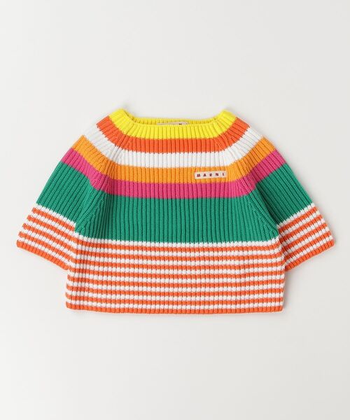 MARNI(マルニ)の「MARNI(マルニ)Kids & Junior 半袖ボーダーニットセーター(ニット/セーター・キッズ・オレンジ・14Y/10Y/12Y)」の8枚目の写真