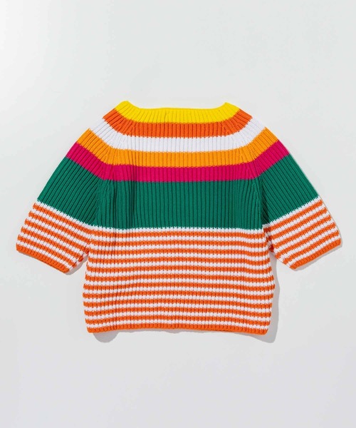 MARNI(マルニ)の「MARNI(マルニ)Kids & Junior 半袖ボーダーニットセーター(ニット/セーター・キッズ・オレンジ・14Y/10Y/12Y)」の5枚目の写真