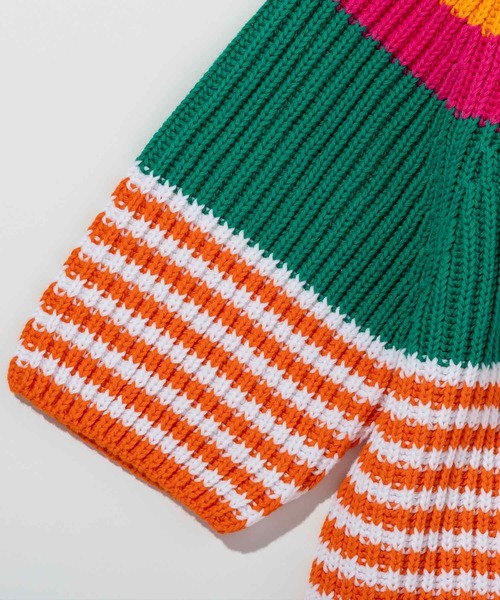 MARNI(マルニ)の「MARNI(マルニ)Kids & Junior 半袖ボーダーニットセーター(ニット/セーター・キッズ・オレンジ・14Y/10Y/12Y)」の7枚目の写真