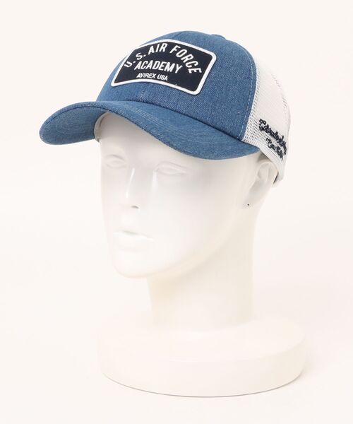 AVIREX(アヴィレックス)の「【AVIREX】EXAIRFORCE LOGO MESH CAP / アヴィレックス ロゴメッシュキャップ(キャップ・メンズ・ブラック/サックスブルー/カーキ/ネイビー・FREE)」の4枚目の写真