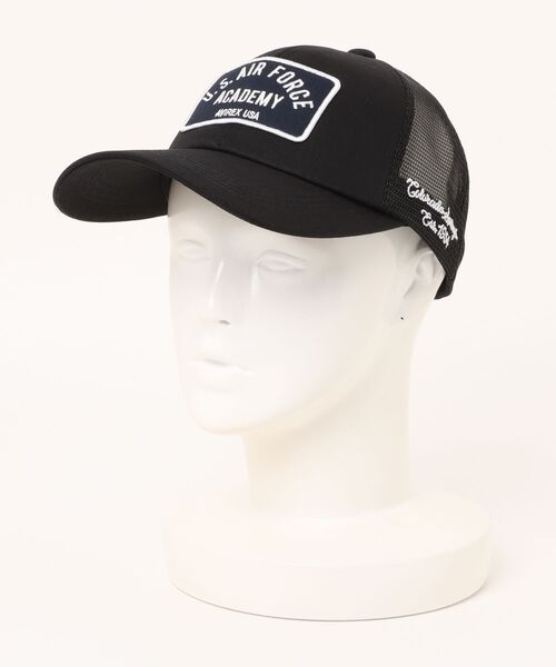 AVIREX(アヴィレックス)の「【AVIREX】EXAIRFORCE LOGO MESH CAP / アヴィレックス ロゴメッシュキャップ(キャップ・メンズ・ブラック/サックスブルー/カーキ/ネイビー・FREE)」の2枚目の写真