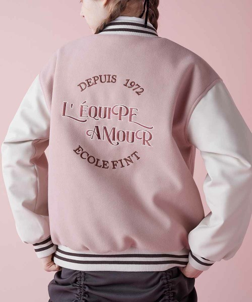 F i.n.t（フィント）の「バックロゴ刺繍スタジャン/fint（スタジャン・レディース・ブラウン/ピンク・FREE）」の7枚目の写真