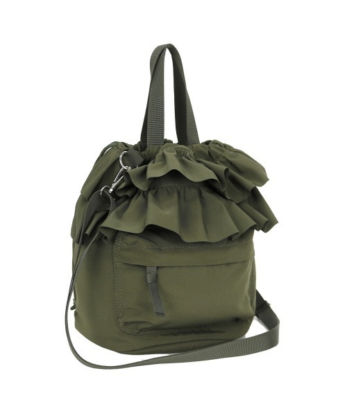 and it_(アンドイット)の「フリルドロストショルダー(ショルダーバッグ・レディース・カーキ/グレイッシュベージュ/ブラック/アイボリー/ピンク・FREE)」の8枚目の写真