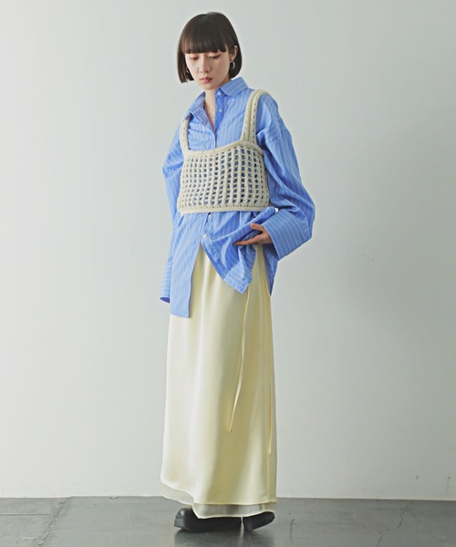 PURE BRIGHT（ピュアブライト）の「スパンコールニットビスチェ（ニット/セーター・レディース・ブラック/アイボリー/グレー・FREE）」の12枚目の写真