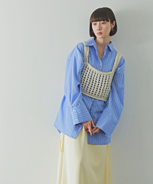 PURE BRIGHT（ピュアブライト）の「スパンコールニットビスチェ（ニット/セーター・レディース・ブラック/アイボリー/グレー・FREE）」の13枚目の写真