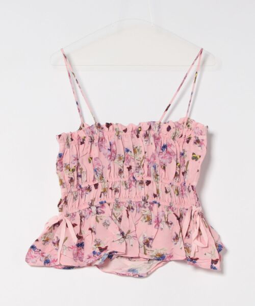 Desigual（デシグアル）の「フラワープリントビスチェトップス ガーリー（シャツ/ブラウス・レディース・レッド・S/M/XL/XS/L）」の8枚目の写真