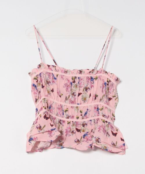 Desigual（デシグアル）の「フラワープリントビスチェトップス ガーリー（シャツ/ブラウス・レディース・レッド・S/M/XL/XS/L）」の7枚目の写真