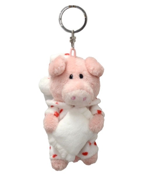 NICI/キーホルダー ピンクピッグ ハートパジャマ 10cm
